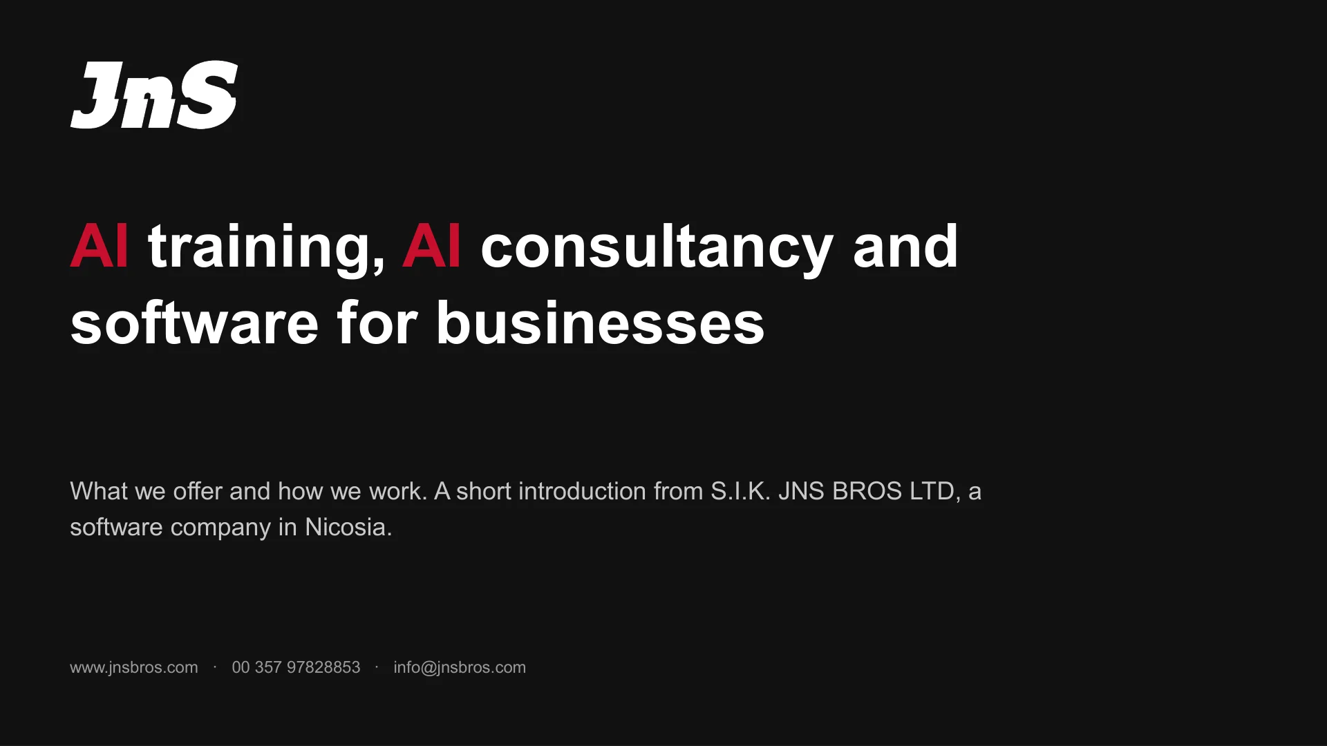 AI training, AI consultancy and software for businesses
